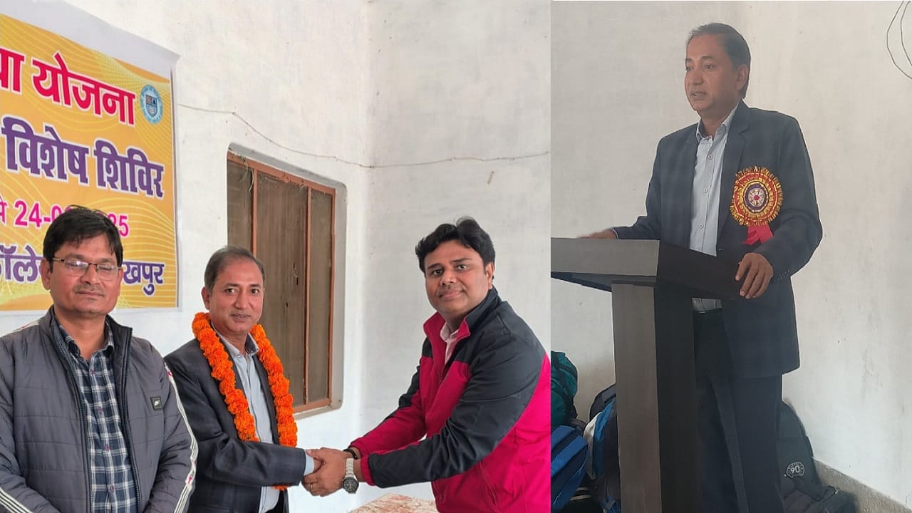 सप्त दिवसीय विशेष शिविर के तीसरे दिन नशा मुक्त जागरूकता रैली निकाली